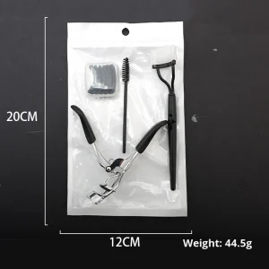 Non Painful Portable Foldable Steel Double Head Comb Eyelash Curler 4 Piece Set