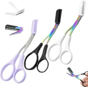 Non Slip Hair Removal Eyebrow Scissors Eyebrow Trimmer with Comfortable Grip