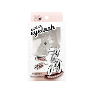 Non frame ABS Plastic Eyelash Curler with Control Handle Beginner friendly Silicone Pad with Comb Eyelash Curler