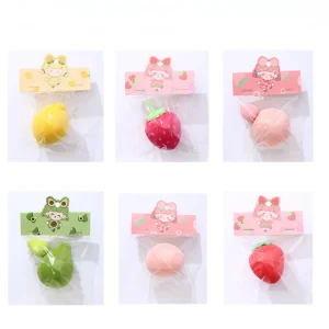 Non latex Fruit Makeup Sponge High Quality Makeup Sponge Private Label Cute Strawberry Peach Mini Beauty Blenders Maquillaje
