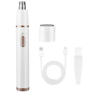 Nose Hair Trimmer for Women L Waterproof Dual Edge Blade 2 in 1 Painless Eyebrow Trimmer and Nose Trimmer Facial Hair Removal