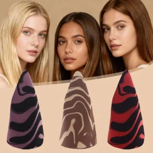 OEM Custom Color Marble Design Cosmetic Sponge Skin Friendly Soft Material Easy to Clean and Reusable for Daily Makeup