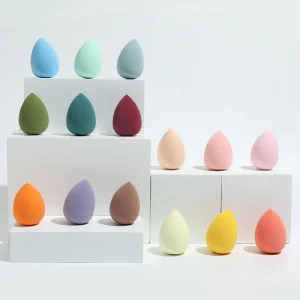 OEM Custom Latex Free Beauty Cosmetics Blender Makeup Powder Puff Makeup Sponge Private Label With Packaging Boxes Case