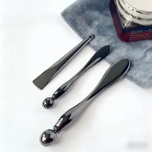 OEM Custom logo Facial Spatula Cosmetic Face Cream Spoon Beauty Tool Eye Cream Applicator Metal Mini Eye Cream Spoon
