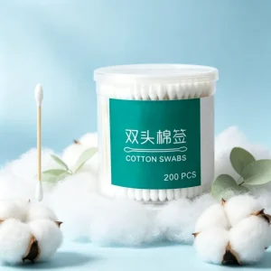 OEM Customizable Bamboo Cotton Swabs Disposable Double Head Cotton Buds for Ear Care Beauty Household Cleaning