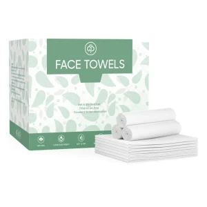 OEM Customized Biodegradable Disposable Non-woven Solid Color Soft Facial Towel Household Skin Wipes