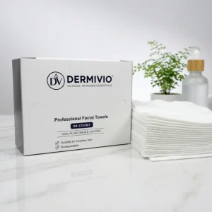 OEM Disposable Viscose Eco-Friendly Hypoallergenic Dry Cleansing Wipes 50 Count Reusable Storage Box for Makeup Face Towel