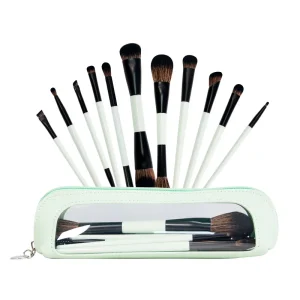 OEM Dual Ended Contour Makeup Brush Foundation Blending Vegan Cosmetic Brushes Set Custom Logo