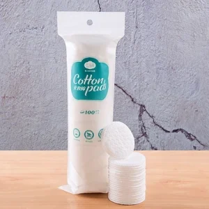 OEM High Absorbency Disposable Natural Skin Soft 60mm Lint-Free Facial Cosmetic Cotton Pads Makeup