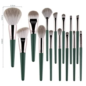 OEM Luxury Full Face Premium Makeup Brush Set with Wood Handle Gradient Makeup Brushes for Concealer Customized Logo