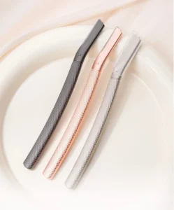 OEM Metal Eyebrow Razor Face Razors for Women Silver Stainless Steel Facial Shaver Men Eyebrow Trimmer Gold Colored