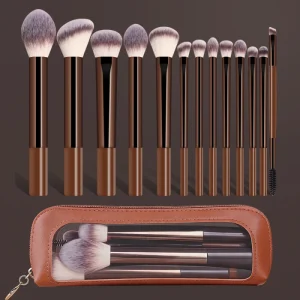 OEM ODM 13Pcs Makeup Brush Set with Travel Bag Custom Logo Private Label Makeup Brush Manufacturer