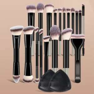 OEM ODM 19Pcs Makeup Brush Set with Travel Bag Custom Logo Private Label Makeup Brush Manufacturer