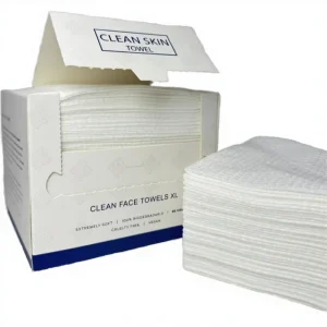 OEM ODM 80gsm Thickened 100% Viscose Disposable Face Towels Dry Wet Dual Use for Sensitive Skin