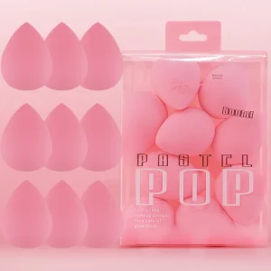 OEM ODM Beauty Soft Rose Pink Beauty Sponges 9 Pieces for Foundation and Lotion Washable for All Skin Types