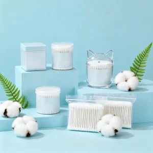 OEM ODM Cotton Buds with Spiral Textured Tip Anti Slip for Baby Nose Care