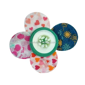 OEM ODM Supply Personalized Custom Flexible Printing Makeup Tools Round Shape Disposable Cotton Pad