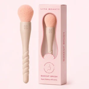 OEM Silicone Handle Makeup Brush Set Powder Brush Foundation Brush Soft Synthetic Bristles Easy to Clean Durable Cosmetic Tool