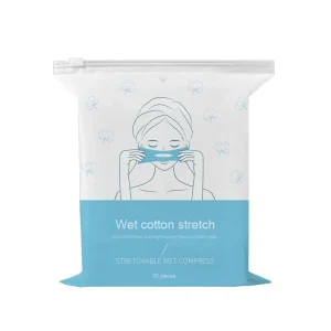 OEM Stretchable Wet Compress Cotton Pads for Makeup Thin Face Open Hole Type for Face & Nose