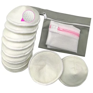 Organic Bamboo Nursing Breast Pads Reusable Non Slip Nipple Nursing Pads for Breastfeeding New Moms Postpartum Essentials