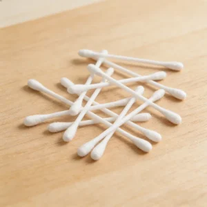 Organic Cotton Swabs with Compostable Bamboo Sticks Disposable Earth Friendly Buds for Daily Care