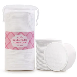 Oval Cotton Pads for Face 100% Pure Cotton Makeup Remover Pads Hypoallergenic and Lint-Free Cotton Rounds