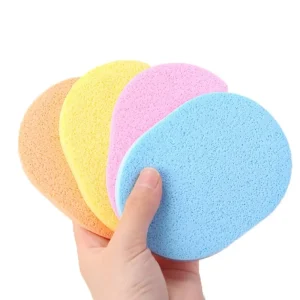 Oval Facial Cleaning PVA Sponge Pads Exfoliating Makeup Removal Beauty Tool for Face Cleansing for Powder Usage