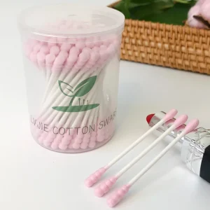 Paper Colored Swabs Double Head Lipstick Biodegradable Buds Organic Personal Bud Pink Cotton Swab