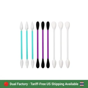 Paper Stick Cotton Buds 385 Pieces Three Kinds Combination Pack Cotton Swabs With Hang Card