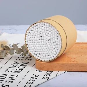 Paper Tube Package 200pcs Bamboo Handle Cotton Buds Q Tips