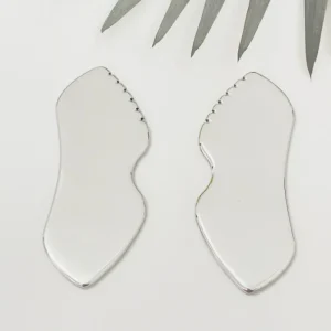 Personal Label 304 Stainless Steel Gua Sha Custom Face Massager Tool Body Metal Scraping Board