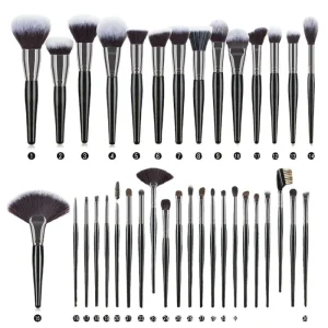 Personalized Brush Make Set up Black Luxury Wooden Handle Make up Private Label Brushes Cosmetic Makeup Brush Set