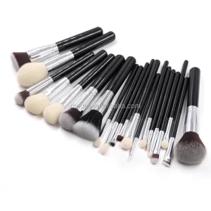 Pincel 20 Piece Synthetic Hair Face Makeup Brush Set with Wood Handle Private Label Beauty Kit for Powder & Foundation