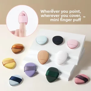 Pink Black Colorful Triangle Loose Powder Makeup Sponge Beauty Puff Blender Cosmetic Puffs Skin Friendly Eco Friendly Washable
