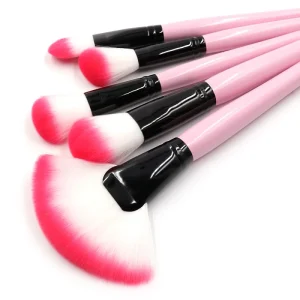 Pink Color 24 Pcs Synthetic Hair Makeup Brushes Professional Private Label Makeup Brush Set
