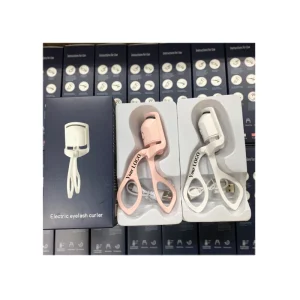 Pink OEM Plastic Upgraded Hot Eyelash Electric Curler One Step Lash Curler Heat Eye Curler for Lashes