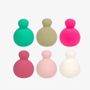 Pink Powder Puff Makeup Sponge Delicate Smooth Manual Latex Free Cosmetic Sponges