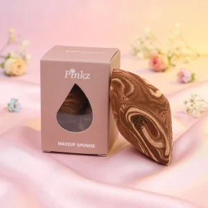 Pinkz Custom Packaging Marble Latex Free Makeup Sponge PU Facial Beauty Cosmetic Blenders for Cream Foundation Blending Tool