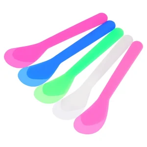 Plastic Colorful Beauty Cosmetics Facial Scraping Spatulas Face Cream Spoon