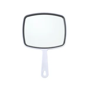 Plastic Handheld Square Cosmetic Mirror Makeup Handle Mirror for Women Plastic Mirror