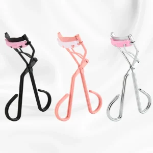 Plastic & Stainless Steel Mini Eyelash Curler with Built-in Comb and Lash Separator for Home/Office/Travel Use