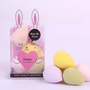 Polyurethane Makeup Sponge Set Dual Use Dry Wet Cosmetic Blender Ultra Soft Sponge Egg Gift Box Packaging Model 55 Makeup