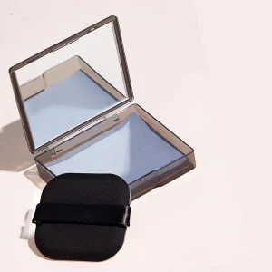 Portable 100 Sheets Oil Absorbing Face Paper With Mirror Case Powder Puff for Face Convenient Oil Blotting Paper