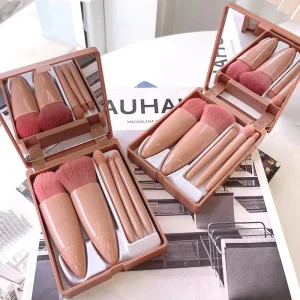 Portable 5pcs Makeup Brush Set Travel Mini Multifunctional Brushes Nail Products Salon Cosmetics