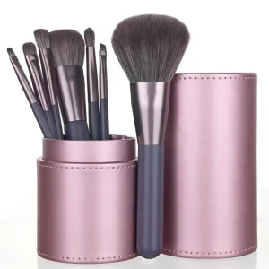 Portable 7 Piece Makeup Brush Set Ultra Soft Blush Eyeshadow Eyebrow Pencil Shaving Brush Strong Powder Catching Ability Face