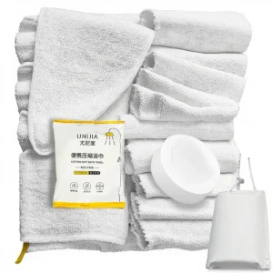 Portable Disposable Bath Towels Fitness Trips OEM Biodegradable Compressed Towel Non Woven Fabric Skin friendly Hotel