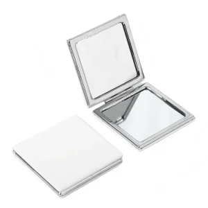 Portable Double-Sided Custom Design Makeup Mirror Blank PU Leather Travel Cosmetic Mirrors