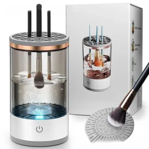 Portable Electric Automatic Makeup Brush Cleaner Quick Drying Plastic Household Tool
