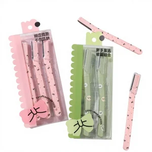 Portable Eyebrow Trimmer with Curling & Long-lasting Partial Eyelash Curler Beauty Scissors With Printed Design Boxed Packaging