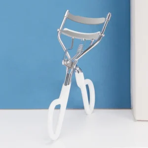 Portable Eyelash Curler with Comfortable White PVC Coating Handle Lash Lift Tools Eye Makeup Eyelash Application